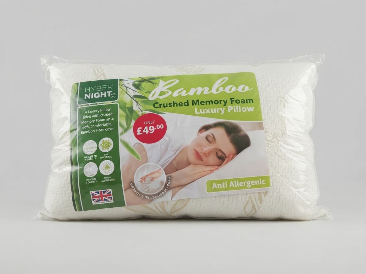 Hyber Night Bamboo Crushed Memory Foam Luxury Pillow